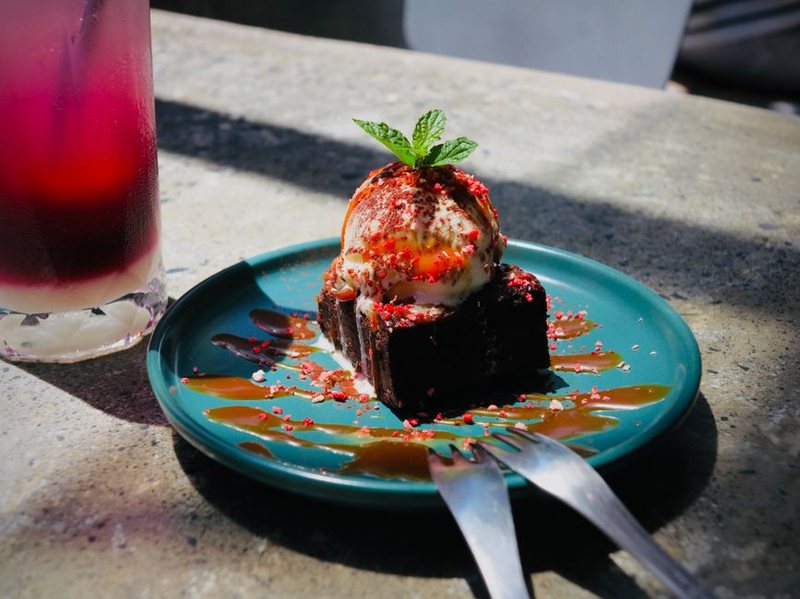 Brownie con Helado